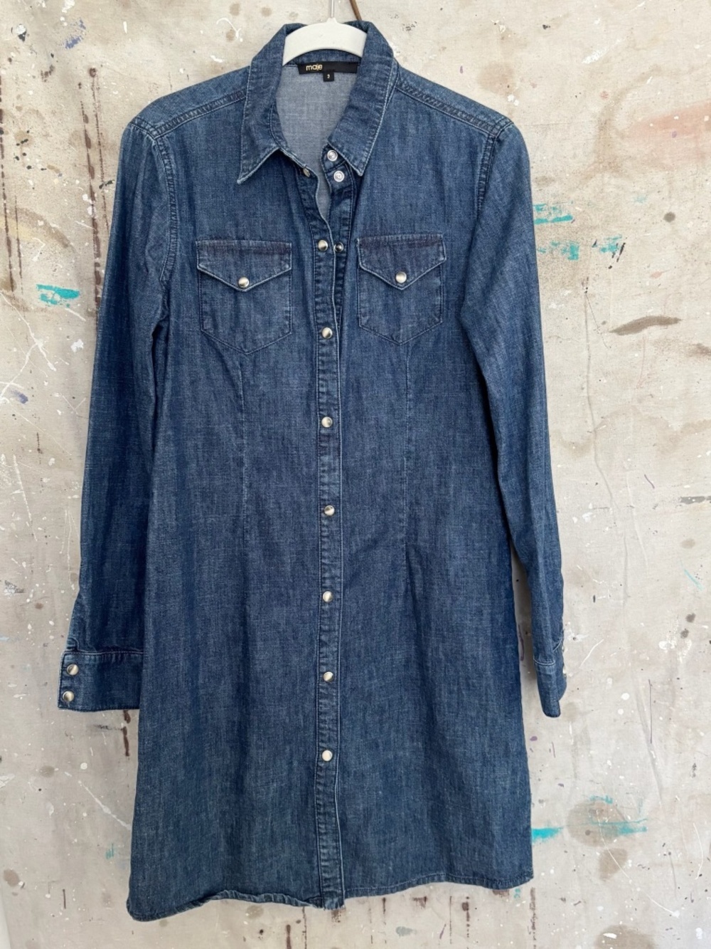 Maje Ralexa Denim Mini Dress - Picture 3 of 6